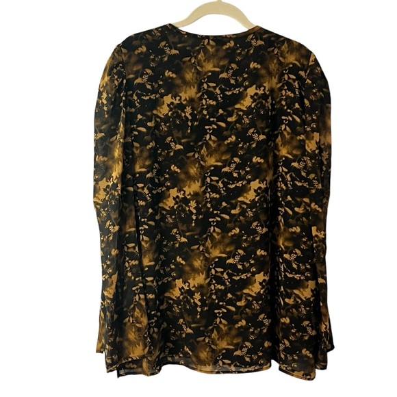 Calvin Klein Women's Black and Brown Floral Neutral Top Size XL Like New! - Picture 4 of 11